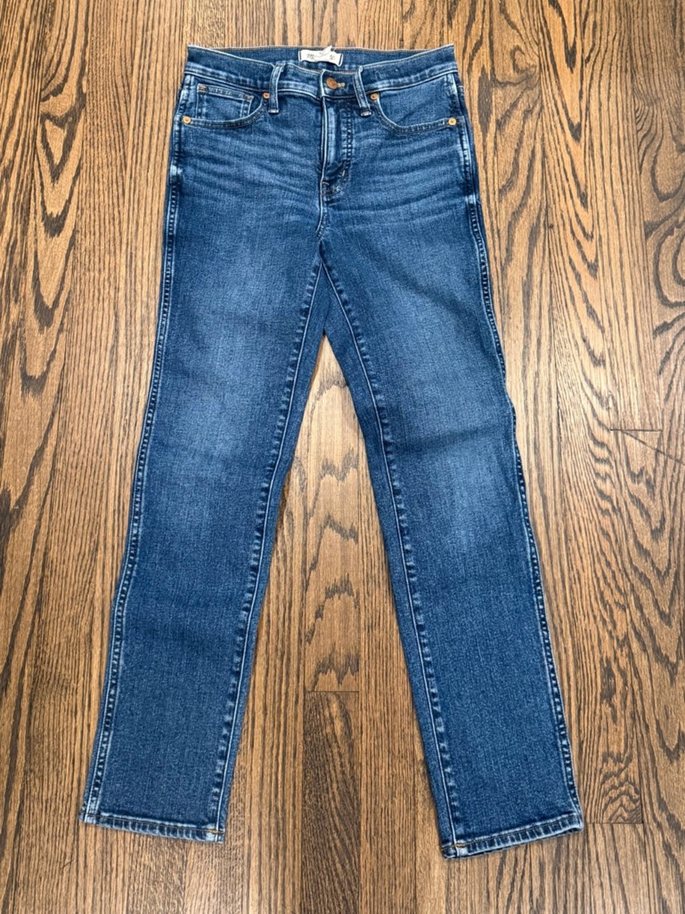 Madewell Classic Straight-Leg Jeans in Medium Blue Wash